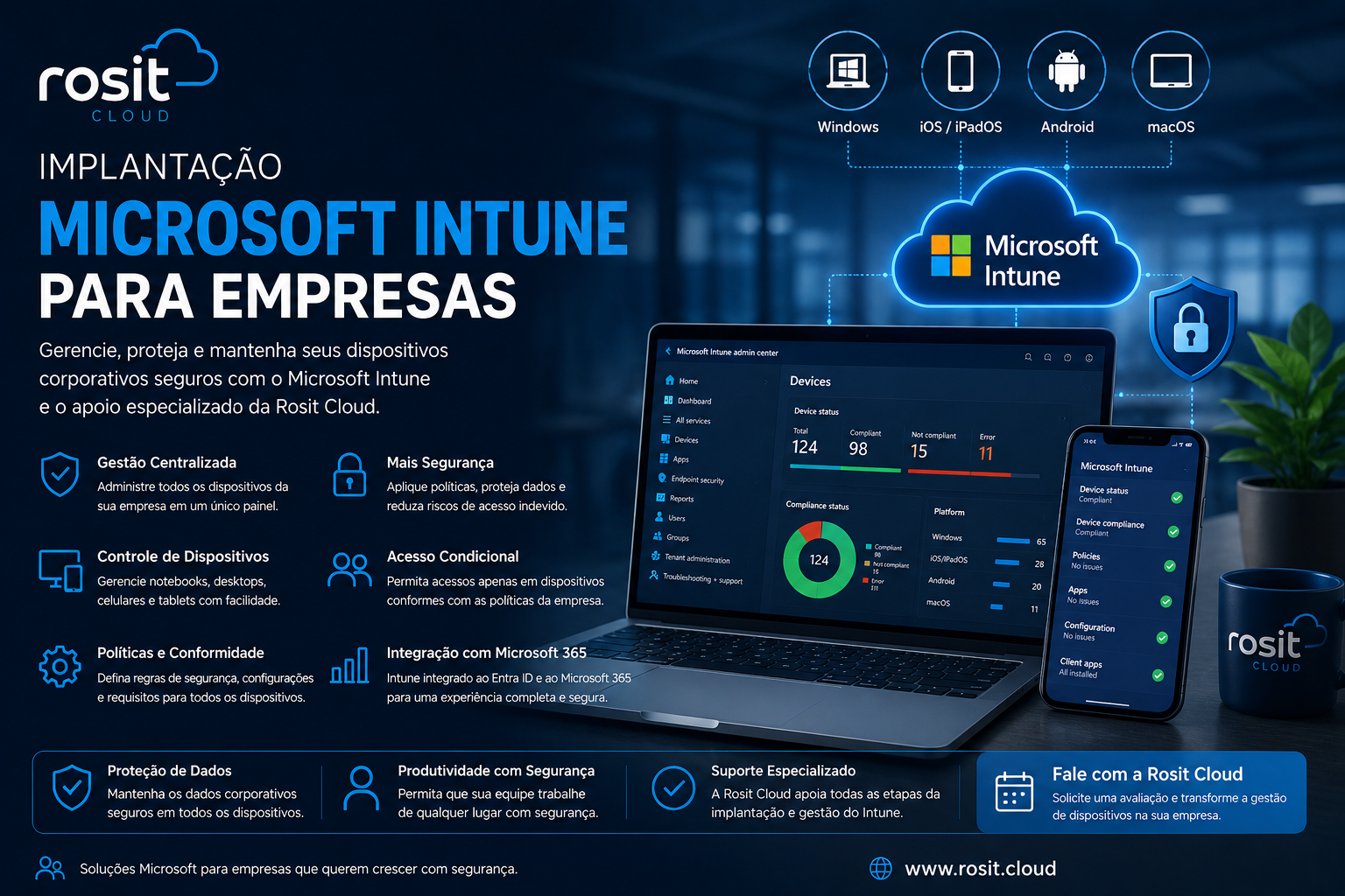 Implantação Microsoft Intune para empresas