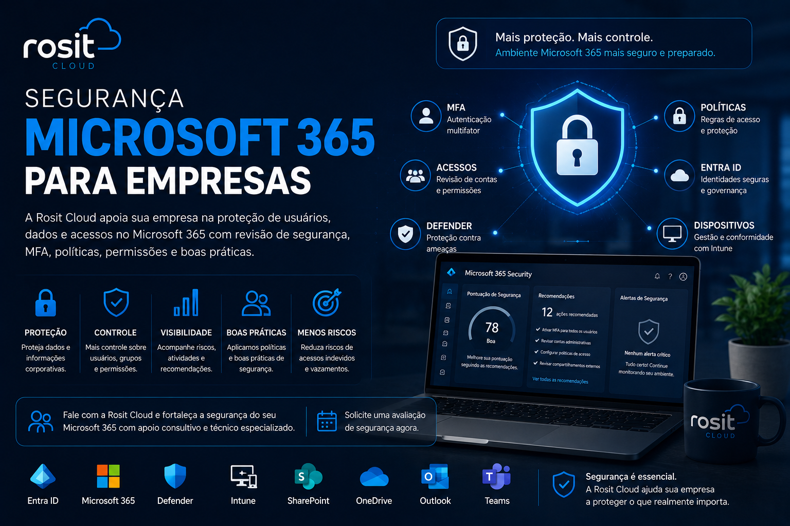 Segurança Microsoft 365 para empresas